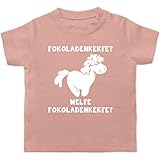 Statement Sprüche Baby - Fokoladenkekfe Einhorn - 1/3 Monate - Babyrosa - Fokoladenkekfe - BZ02 - Baby T-S