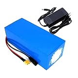 WXYLYF 36V 30Ah Lithium-Batterie-Pack Wasserdichter Li-Ion-Akku Für Elektroroller Elektrische Fahrradbatterie Mit Ladegerät E-Bike Akku Für 200W 250W 350W 500W M