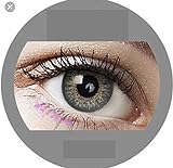 Sugar Gray: Farbige Jahres Kontaktlinsen ohne Stärke mit Aufbewahrungsbox braun blau grün grau türkis weich als 2er Pack (2 Stück) angenehm zu tragen, perfekt für helle und dunkle Aug