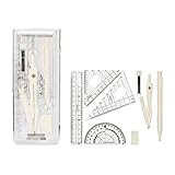 caihuashopping Zirkel Sets 8-teilige Studentenlieferungen mit Lineal-Winkelmesser-Kompass-Radiergummi-Blei-Nachfüllstift für Ausarbeitung und Zeichnungen Geometriezirkel (Color : C)