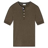Schiesser Revival, He-Shirt Karl-Heinz, Kurzarm, Henley, Whisky-Melange, 007/XL