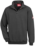 Nitras MOTION TEX PLUS 7035 Arbeits-Pullover - Pulli mit Reißverschluss - Sweater für die Arbeit - Schwarz - XL