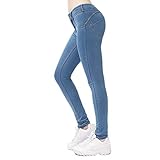 XPDD Damen Stretch Jeans Hose Skinny Jeanshosen Schlank Damenhosen Röhrenjeans Sporthose Leggins Jeans Leggings Denim Yoga Hosen Slim Hosen Damen Leggings Yogahose Sporthose F