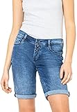 Sublevel Damen Jeans Bermuda Shorts Kurze Hose Dark-Blue L