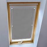 LIVEINU Dachfensterrollo für Dachfenster Verdunkelungsrollo Sonnenschutzrollo UV Schutz Thermo Rollo mit Saugnäpfe Ohne Bohren 100% Blickdicht für Reisen Autos 60x93cm G