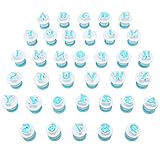 36 Stück Ausstecher Buchstaben und Zahlen Fondant Ausstechformen Backen Zubehör für Alphabet Kuchendekoration Auswerfer Stempel Modellierwerkzeug Keksstempel Buchstab