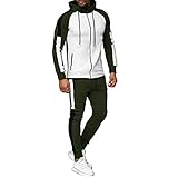 ROYIYI Herren Trainingsanzug Jogginganzug Sportanzug Männer Jogging Anzug Sweatshirt Hose Männer Trainingsanzug Fitness Sporthose und Trainingsjacke Modell M-4XL