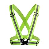Aituo Hohe Sichtbarkeit Reflektierende Sicherheit Weste - Stay Safe Joggen, Radfahren, arbeiten, Motorrad, Reiten, oder Running (Grün,Erwachsene)