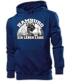 love-all-my-shirts Hamburg Fussball Motive zum auswählen Fanshirt Fan Artikel Männer Herren Tshirt Kapuzen Pullover Hoodie Pulli Tasse Kaffee Becher, Hoodie Navy 1887, XXL