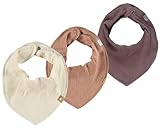 NAME IT 3er Set UNI Baby Dreieckstücher Halstuch Lätzchen 3 Stück (Farbenset 11)