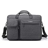 WQXD Männer Oxford Tuch Aktentasche 15, 6 Zoll Laptop Messenger Bags Multifunktionale Große Kapazität Jugendgeschäftsarbeit Schultertasche (Color : Dark Gray, Größe : 17.3 inch)