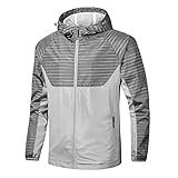 WTJKNS Herren Sportjacke, Schmale Jacke Mit Kapuze, Sportjacke Zum Laufen, Frühling Und Herbst (Color : Gray, Size : 4XL)
