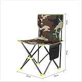 JDFGJDS-F Gepolsterter Campingstuhl, Luxus Klappstuhl Gesteppter Sessel Eisenrohr Liege Oxford Tuch Strandstuhl Outdoor Camping Klappstuhl (39 * 39 * 65)