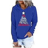 Weihnachten Oversize Sweatshirt Damen Long Shirts Damen Sommer Oberteil v Ausschnitt Damen Longshirt Damen Kurzarm lässig Daddys Lil Monster Shirt Damen Pullover weiß Damen Bluse Langarm Mein k