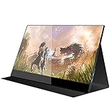 externer Monitor für Laptop USB- C 4K Tragbarer Monitor 17. 3' HDR FHD IPS 100% SRGB Laptop- Monitor mit Smart Cover & Dual Lautsprecher externer Monitor für Laptop PC. Telefon PS4. Xbox-Switch. tragb