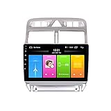 Kilcvt Android 10 Auto- DVD- Video- Player GPS- Navigation Multimedia, Für Peugeot 307 Radio 2004-2013 Unterstützung Lenkradsteuerung/WiFi/Bt/Multimedia/Spiegelverbindung,WiFi 1g+16g