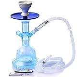 XXIXXV Hookah Acryl Hookah Shisha mit farbigem LED-Licht Tabakteller Schüssel Schlauch Nargile Sheesha Narguile Chicha Shisha Hookah Set b