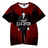 FADUNTANGMI T-Shirt mit Aufdruck 'Hot TV Lucifer Season Merch', 3, L