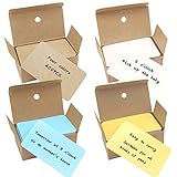 YAXIDAEVER 400 Stück Blanko Papier Karten,Visitenkarten Papier,Farbige Kraftpapierkarten ,DIY Papier Karten,Bunte Mitteilungskarte Wortkarte Karteikarten für Memos Malen und G