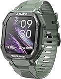 Smartwatch Herren Outdoor Wasserdicht Blutdruckmesser Sportuhr 20 Sportmodi Fitnessuhr Android IOS Kompatibel Schrittzähler 1.69 Zoll Voll Touchscreen Smart Watch Dynamisches Zifferblatt Militär D