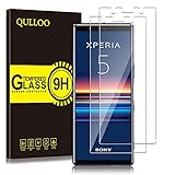 QULLOO Panzerglas für Sony Xperia 5, 9H Hartglas Schutzfolie HD Displayschutzfolie Anti-Kratzen Panzerglasfolie Handy Glas Folie für Xperia 5 - [2 Stück]