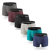 QINCAO Boxershorts Herren 6er Pack Männer Unterwäsche Unterhosen Men Retroshorts Boxer Baumwolle (Mehrfarbig, XL)