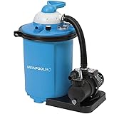 MEINPOOL24.DE Filteranlage Speed Clean Comfort 75 Poolfilter Sandfilter für Pools bis 40.000 Liter, Umwälzleistung 8 m³/h, 230 V/550 W, 7-Wege-Ventil, Anschluss Ø 32/38 mm, Z