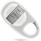 Gzvxuny 3D Schrittzähler mit Clip, Einfacher Walking Schrittzähler für Männer, Frauen, Kinder, Verfolgen Sie Schritte und Kilometer verbrannte Kalorien und Aktivitätszeit 7 Tage Sp