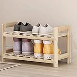 QHHALXZ Schuhaufbewahrung aus Holzschuh-Organizer-Schuhregal, ideal für Flur, Bad, Wohnzimmer, Schlafzimmer und Flur (Farbe: 2 Stück)