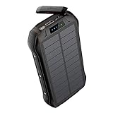 Portable Power Station Battery Generator Solar-Ladegerät 26800mAh, Solarstrom-Ladegerät 15W (5V / 3A) Ausgang Schnellladewasserdichte externen Backup-Batterie und LED-Taschenlamp