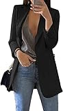 AdamBGeorge Women's Long Sleeve Slim Suit Jacket Clearance Open Blazer Fit Work Office Cardigan Coat O