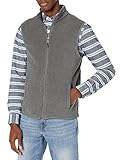 Amazon Essentials Herren Fleece-Weste mit durchgehendem Reißverschluss, Charcoal Heather, L