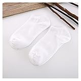 Socke 1 Paar Neue Sommer Männer Socken Kurze Knöchelsocken Baumwolle Schwarz Weiß Business Pure Farbe Casual Socke Größe 39-43 Hauptmaterial: Kämmte Baumwolle GRÖSSE : Männer freie Größe (EUR 39-43)