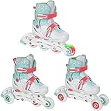 Croxer 3in1 Kinder Inlineskates/Triskates/Rollschuhe Inez verstellbar (26-29(15cm-17,5cm))