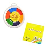 DEEPOW Fingermalerei-Kit für Kinder, Finger-Mal-Set, Finger-Zeichnungs-Spielzeug, Kinder Fingermal Set, Fingerzeichnung Spielzeug Lernwerkzeug, sicher, ungiftig und waschbar (6 Farben mit Bilderbuch)