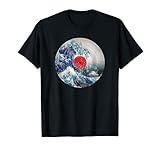 Große Welle Vor Kanagawa Vintage Schallplatte Hokusai Japan T-S