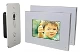 4 Draht Türsprechanlage Gegensprechanlage Video Bildspeicher mit 2x7'' LCD M