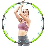 Hoola Hoop Reifen Einstellbar,Gewichteter Abnehmbarer Schaumstoff Hula hoop Übungsreifen schnell Gewichtsabnahme, Erwachsene wellenförmigem Massage Fitnessreifen für Exercise Slimming Fitnessübung