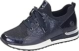 Remonte Damen R2503 Sneaker, sea/schwarz/Ozean/Nightblue / 14, 39 EU