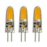 3x Stück - G4 mini LED 2 Watt 12V AC/DC warmweiß aus Silikon (Silica Gel) Lampe Leuchte Leuchtmittel dimmbar Halog