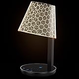 Ecvivk Tischlampe Nachttischlampe mit 10W Kabelloses Laden,Augenpflege Wabendesign LED Schreibtischlampe,7 Farb und 7 Helligkeitsstufen,Memory-Funktion,Touch-Steuerung Tischleuchte leselampe bürolamp