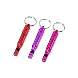3 Stück wasserdichte Einzelkammerpfeife, Aluminium-Legierung, Notfall-Sicherheitspfeife, Werkzeuge des Lebens für Wandern, Camping, Survival-Sp
