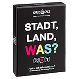 CARDS & CAKE® Stadt Land was Kartenspiel I Stadt Land Fluss Gesellschaftsspiele I Spiele für die ganze Familie I Gesellschaftsspiele I Brettsp