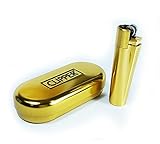 Clipper® Feuerzeug - Edition Metal Flint - Gold Matt mit Metallbox