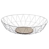 perla pd design Drahtkorb Obstkorb Metallkorb Deko Korb Aufbewahrung Küche Bad ca. Ø 40 cm weiß
