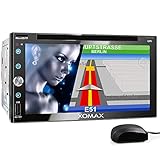 XOMAX XM-2DN6909 Autoradio mit Mirrorlink, GPS Navigation, Navi Software, Bluetooth Freisprecheinrichtung, 6,9 Zoll / 17,5cm Touchscreen Bildschirm, FM Tuner, DVD, CD, SD, USB, 2 DIN