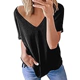 Kinderkamera Damen Tshirt Schwarze Bluse Damen A Shirt Bluse Damen Sommer T Shirts V Ausschnitt Damen T Shirts Damen Sommer E Girl Shirt Top Cold Shoulder Damen Shirt S