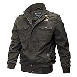 HANTONGHAO Männer Military Pilot Jacken Bomber Baumwollmantel Tactical Army Jacket Male Casual Air Force Fliegerjacke Plus Größe M-6XL - Army Green 1,XXXL