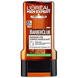 L'Oréal Men Expert Duschgel für Männer, Zur Reinigung von Körper, Haar & Bart, Barber Club, 1 x 300