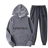 RISIYGJ Fashion Essential Hip Hop Trainingsanzug für Unisex Erwachsene Trendy Sweatsuit Langarm Hoodies mit Hosen Set, 8, M